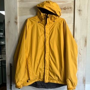 Yellow Hooded Jacket L.L. Bean Size XL